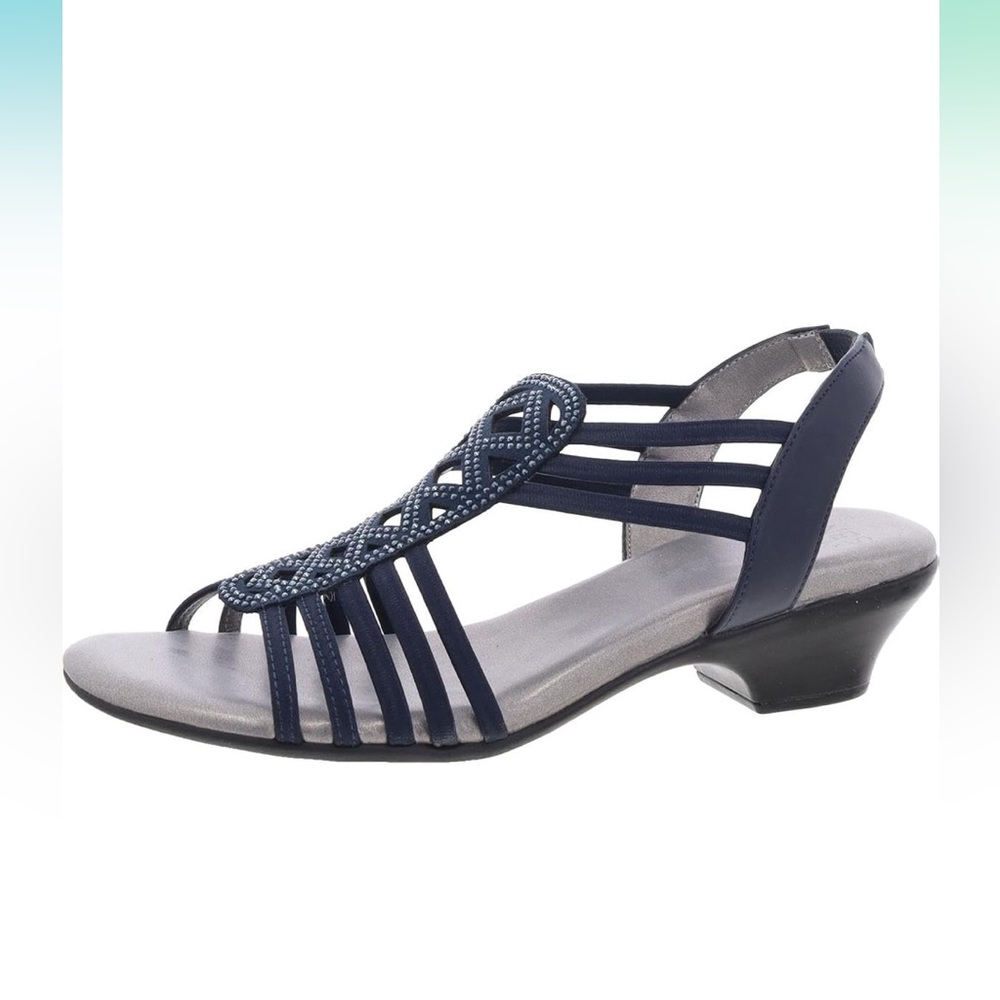 NIB: Jones New York
Women's Ellya Strappy Dress Sandals ; Navy Blue; Size 7